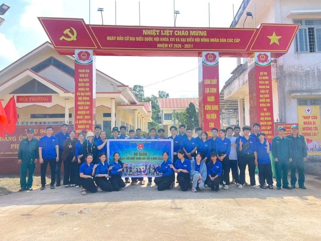 TUỔI TRẺ PHƯỜNG TÂN AN TÍCH CỰC HƯỞNG ỨNG "NGÀY CHỦ NHẬT XANH" LẦN THỨ III NĂM 2026