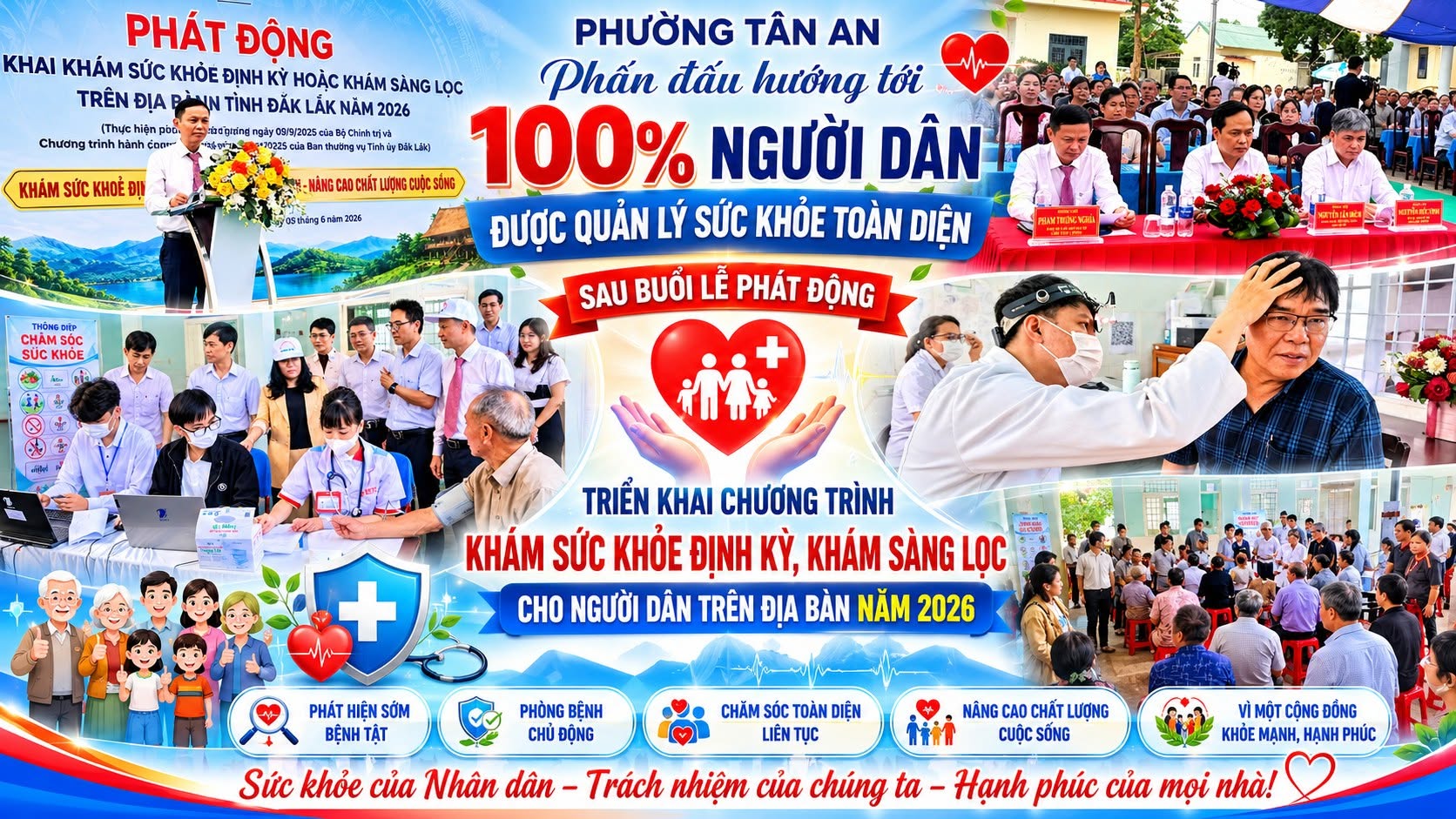 PHƯỜNG TÂN AN HƯỚNG TỚI MỤC TIÊU 100% NGƯỜI DÂN ĐƯỢC QUẢN LÝ SỨC KHỎE TOÀN DIỆN