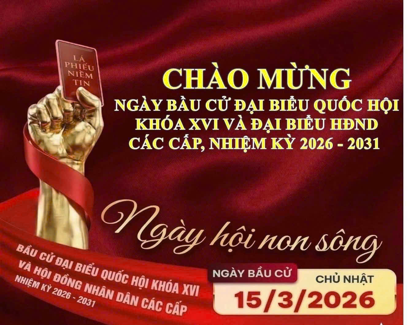 Phường Tân An chào mừng ngày bầu cử đại biểu Quốc hội khóa XVI và đại biểu HĐND các cấp, nhiệm kỳ 2026-2031
