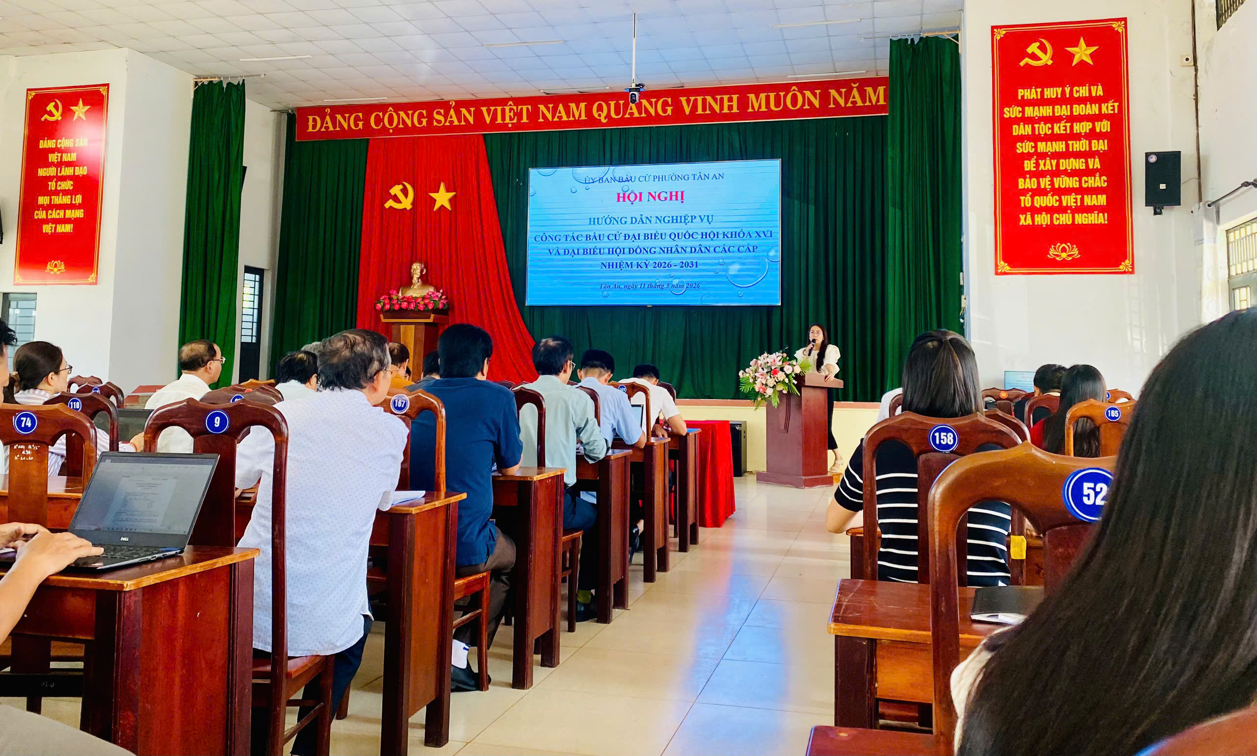 Phường Tân An tổ chức hội nghị tập huấn công tác bầu cử đại biểu Quốc hội khóa XVI và đại biểu HĐND các cấp