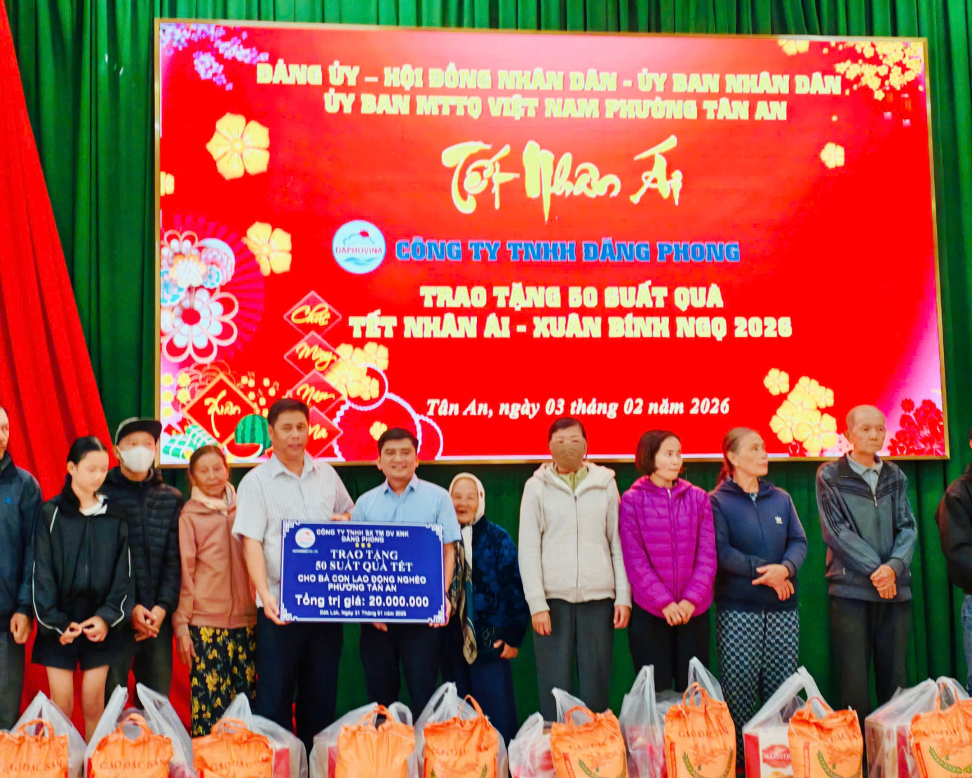 Không để ai thiếu Tết: Ấm áp chương trình “Tết nhân ái – Xuân Bính Ngọ 2026” tại phường Tân An