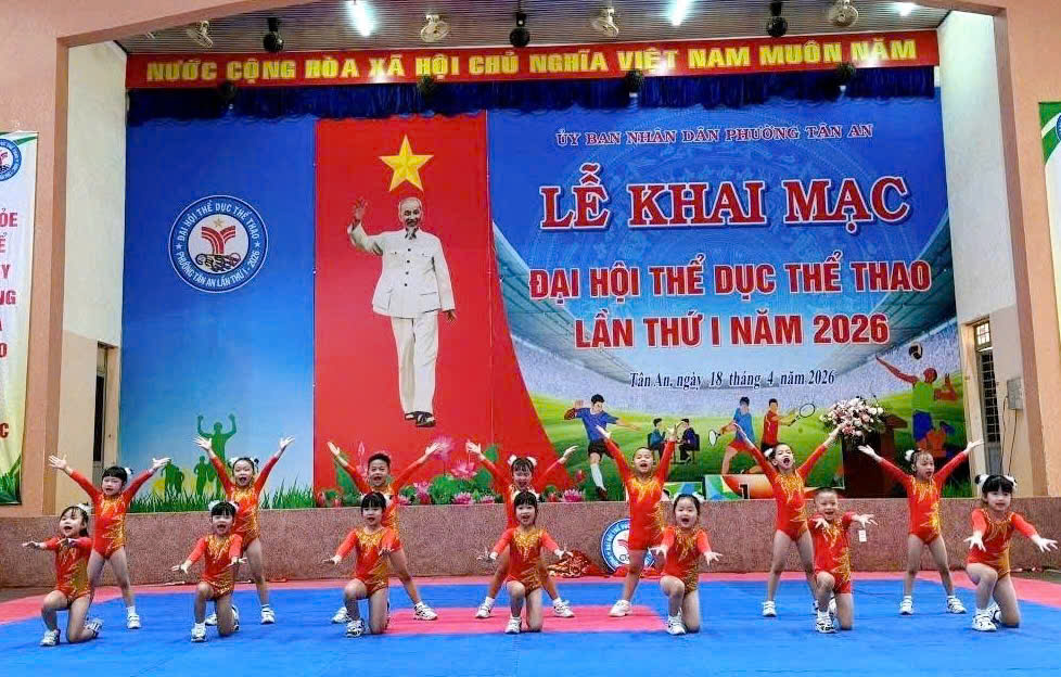 Phường Tân An khai mạc Đại hội Thể dục Thể thao lần thứ nhất năm 2026