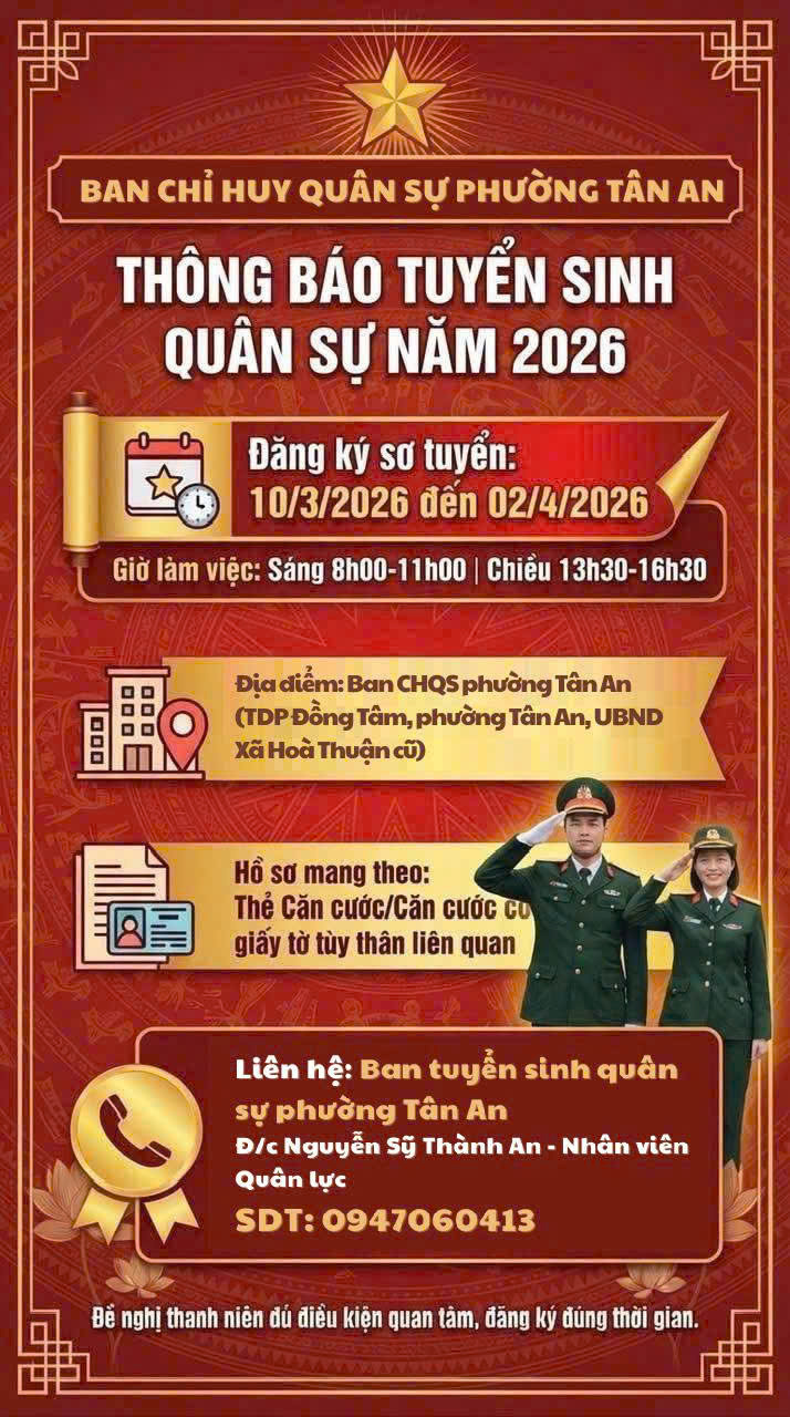 Đánh thức khát vọng cống hiến: Tuyển sinh quân sự năm 2026